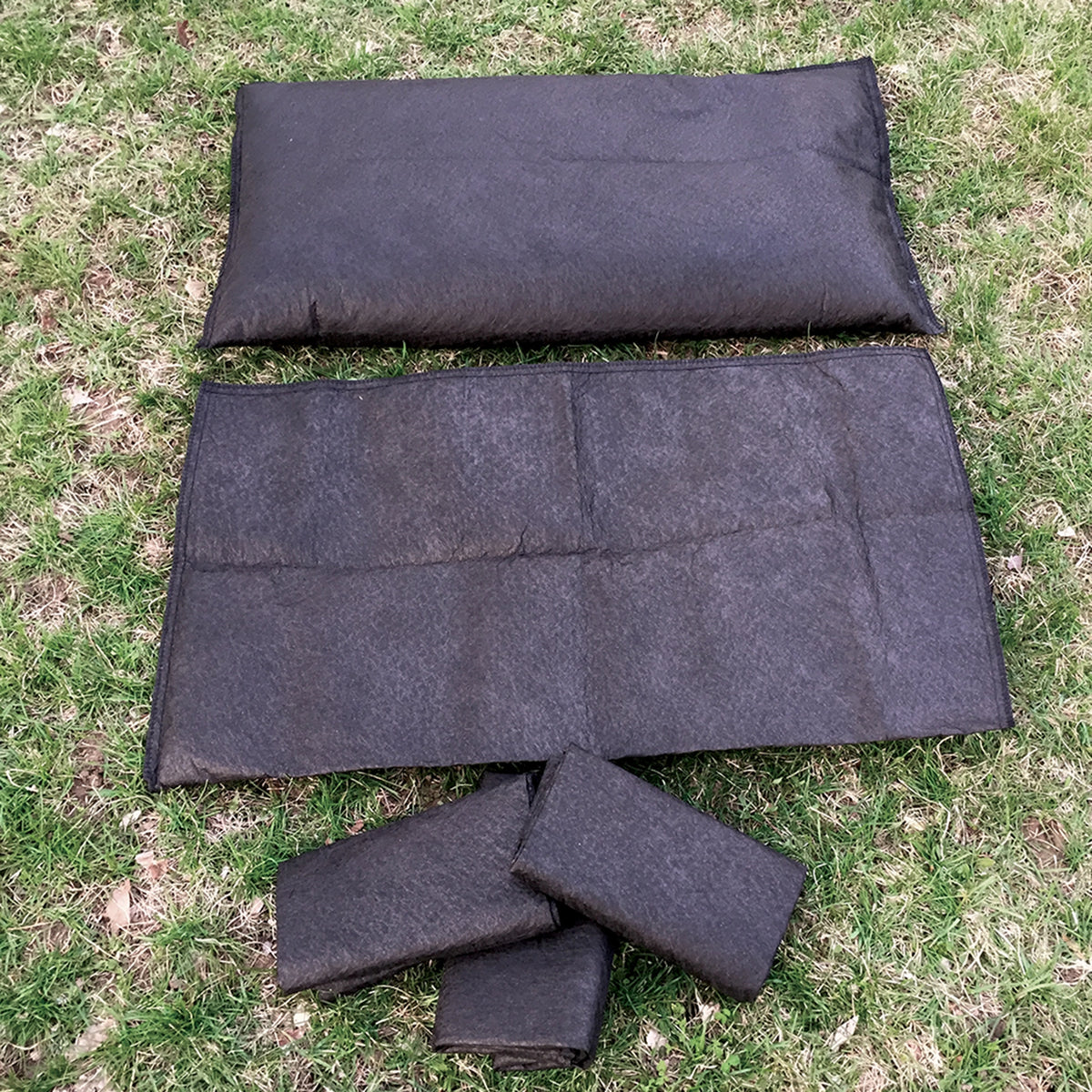 Dry Quick Dam Flood Bags shown flat and compact for easy lightweight storage until needed.