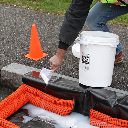 Quick Dam Liquid Lock Slurry Construction Site