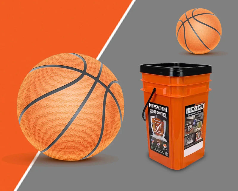 March Madness is here: Alley-Oop with Quick Dam’s Grab and Go Bucket Kits to Protect Your Property