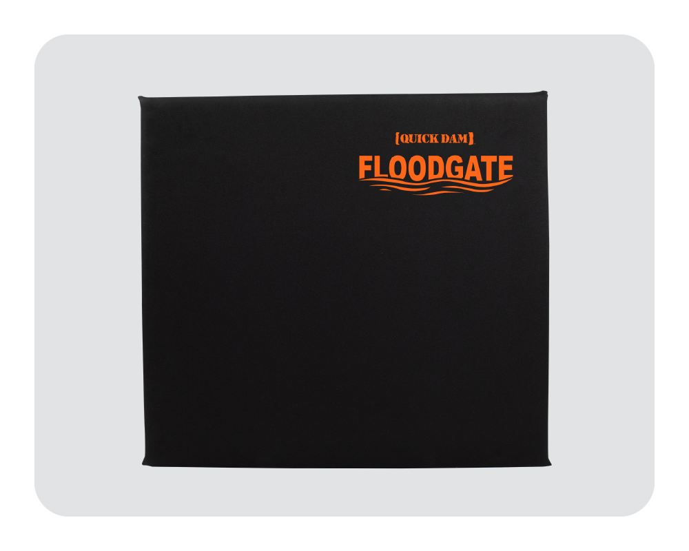 Quick Dam Flood Gate on gray background