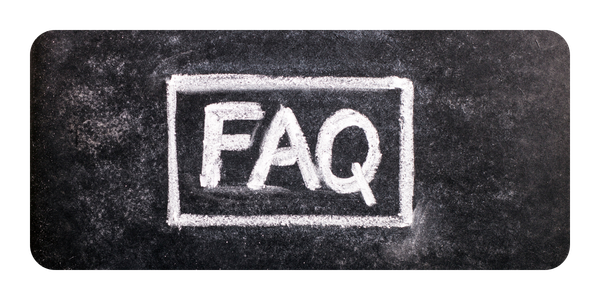 Blackboard with 'FAQ' written in white chalk