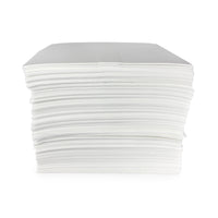 One hundred Mighty Mat absorbent mats on a white background