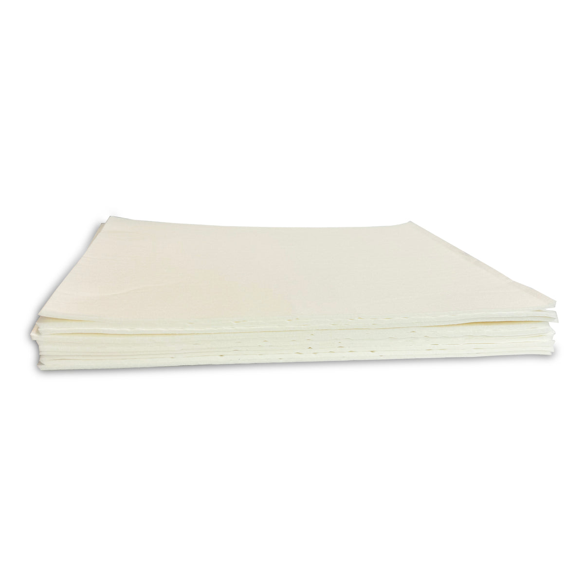 Ten Mighty Mat absorbent mats on a white background