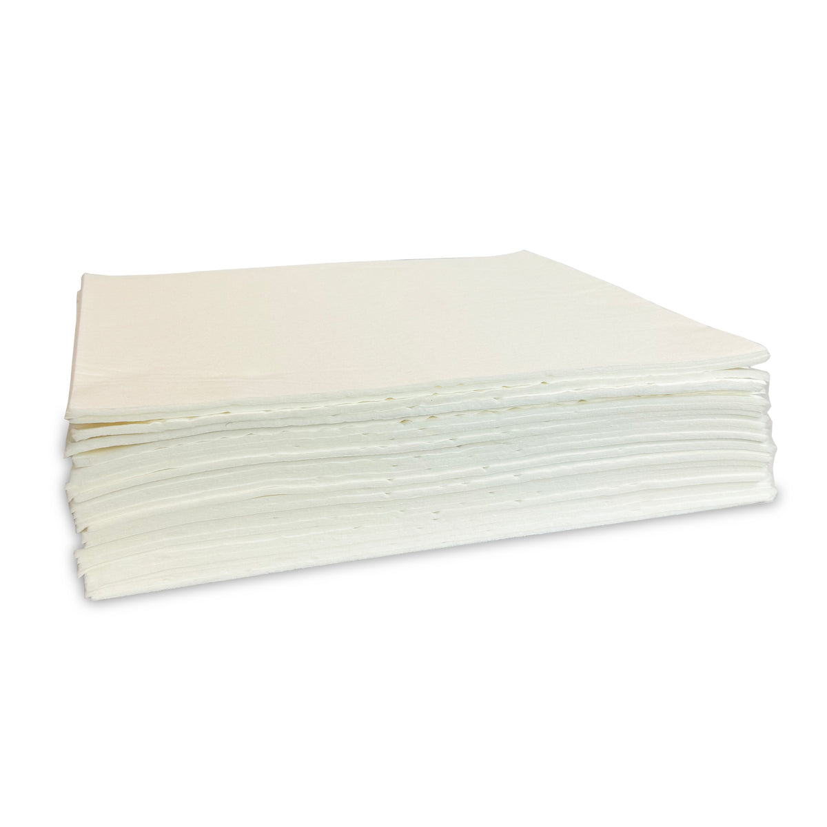 Twenty-five Mighty Mat absorbent mats on a white background