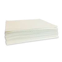 Twenty-five Mighty Mat absorbent mats on a white background