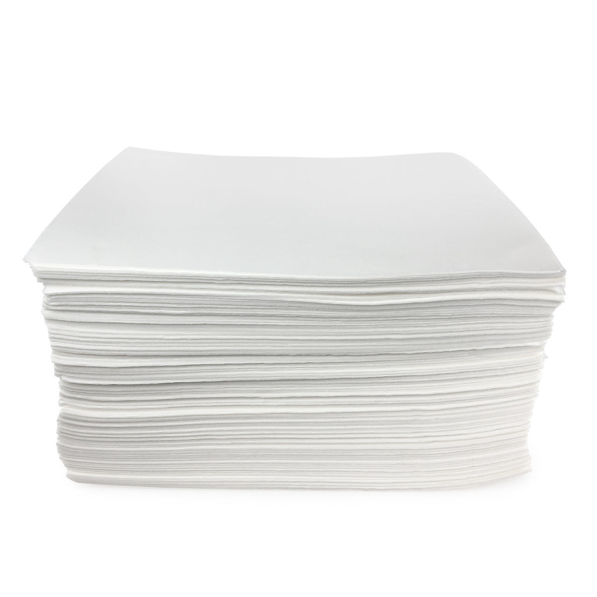 Two hundred Mighty Mat absorbent mats on a white background