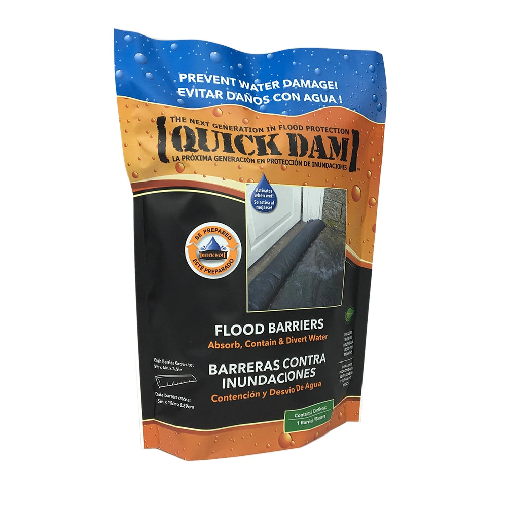 Quick Dam QD65-26 Water-Activated Flood Barriers, Black, 26 Pack
