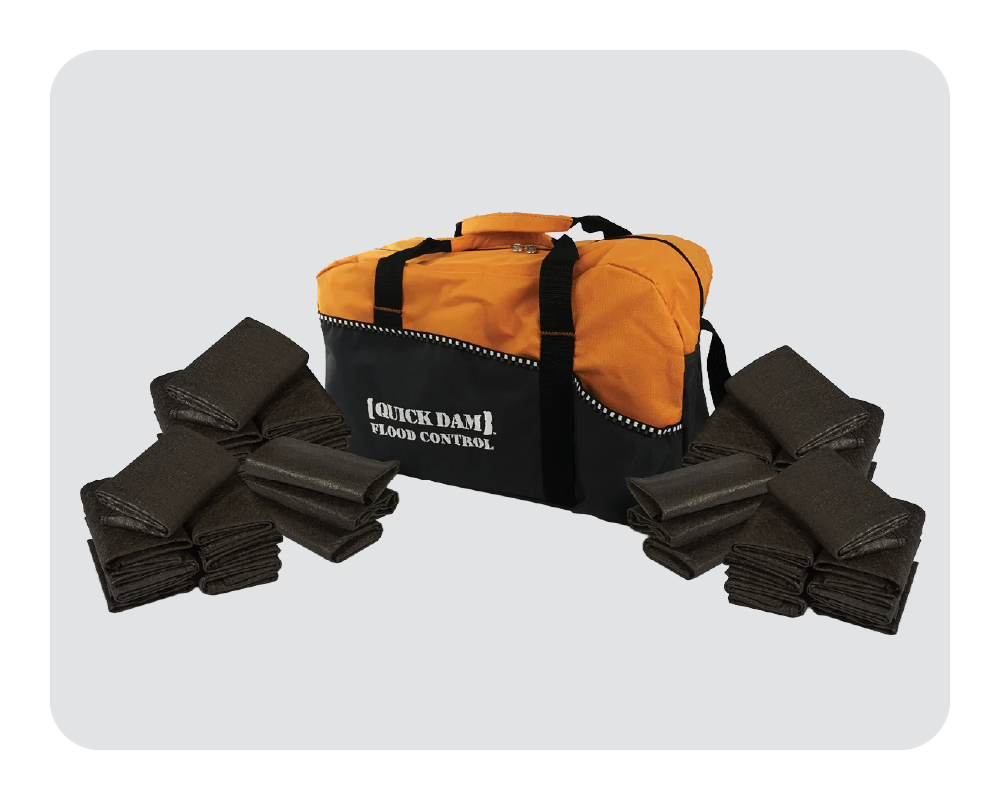 Quick Dam flood control kit on a white background