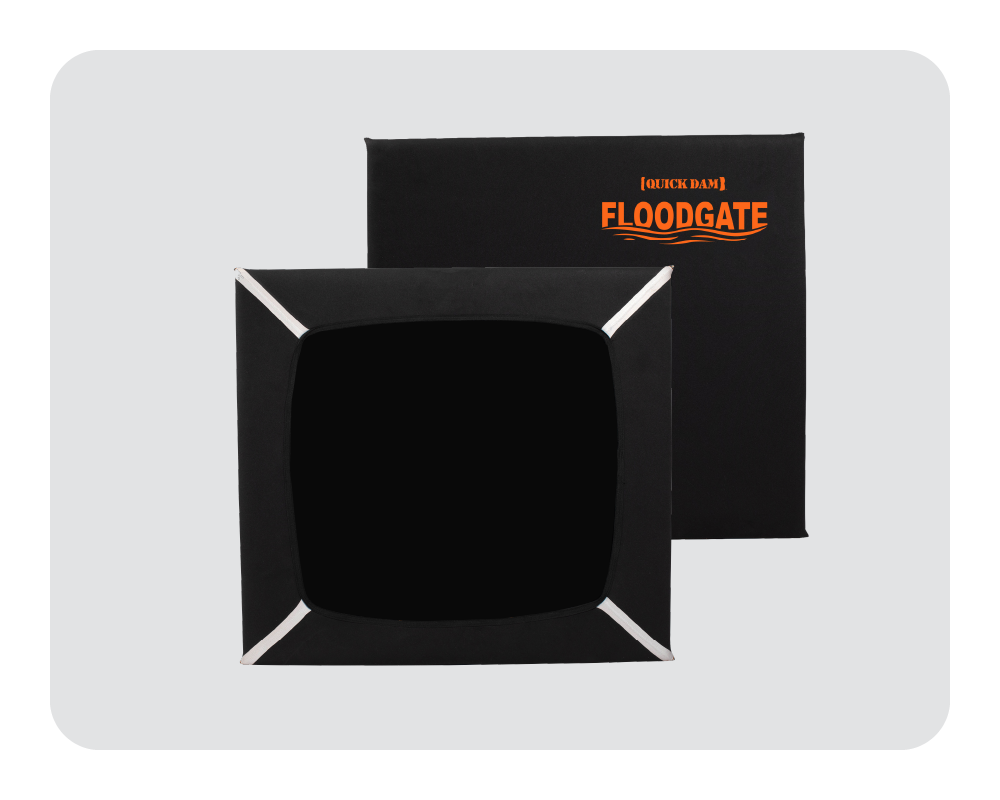 Black flood gate sleeve with 'Floodgate' branding on a white background