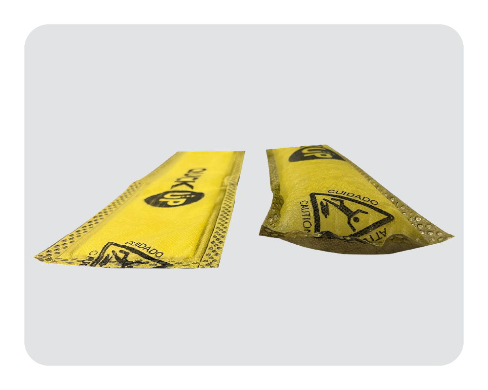 Two yellow Quick Ups with black text and symbols on a white background