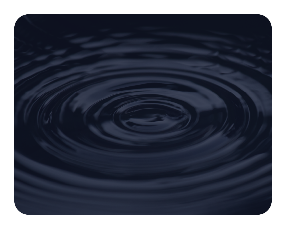 Ripple effect on dark water surface
